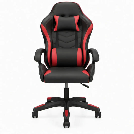 Gamingstoel met hoge rugleuning, zwart/rood, 65 x 65 x 118-128 cm